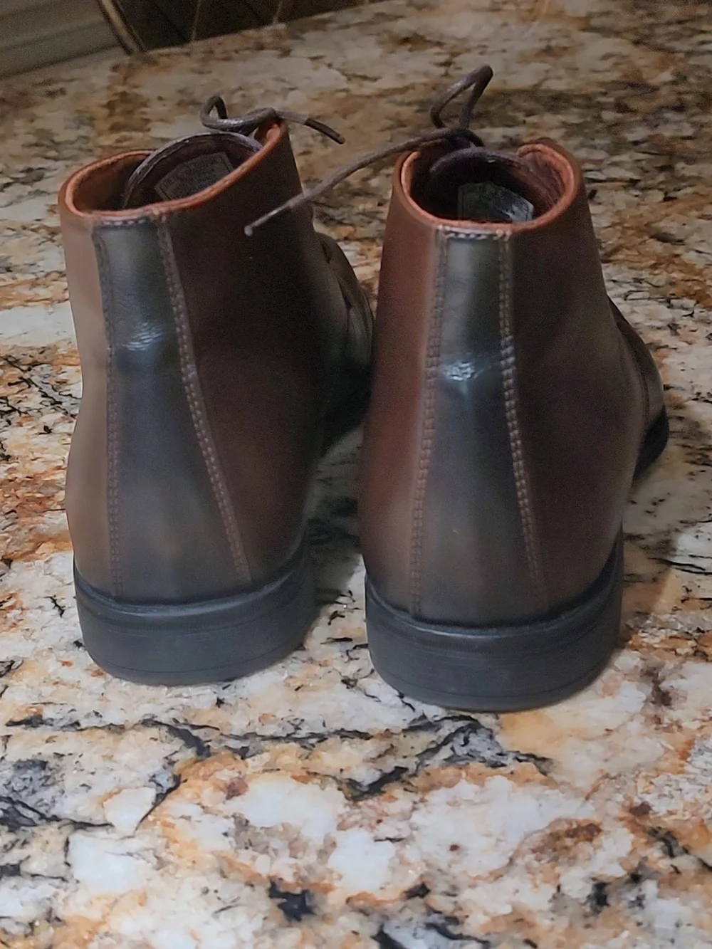 Holy Dove Men's Oxford Leather Dress Boots Brown US 12 Like New